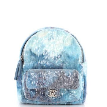 Chanel Waterfall Backpack Sequins with Leather Mini