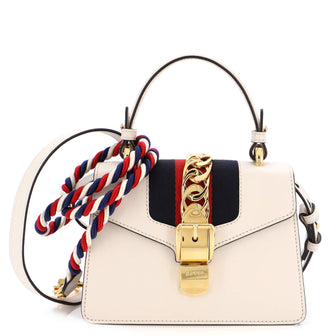 Gucci Sylvie Top Handle Bag Leather Mini