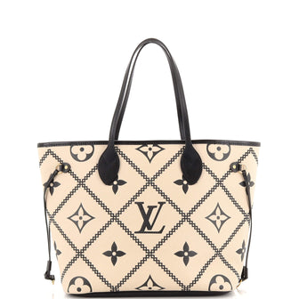 Louis Vuitton Neverfull NM Tote Monogram Empreinte Giant Broderies MM