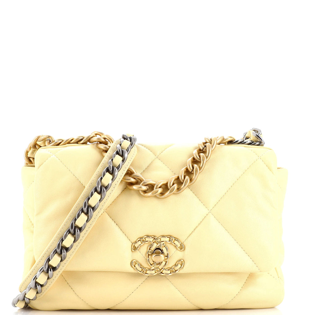 Chanel Blue Quilted Leather CC 19 Flap Bag Chanel