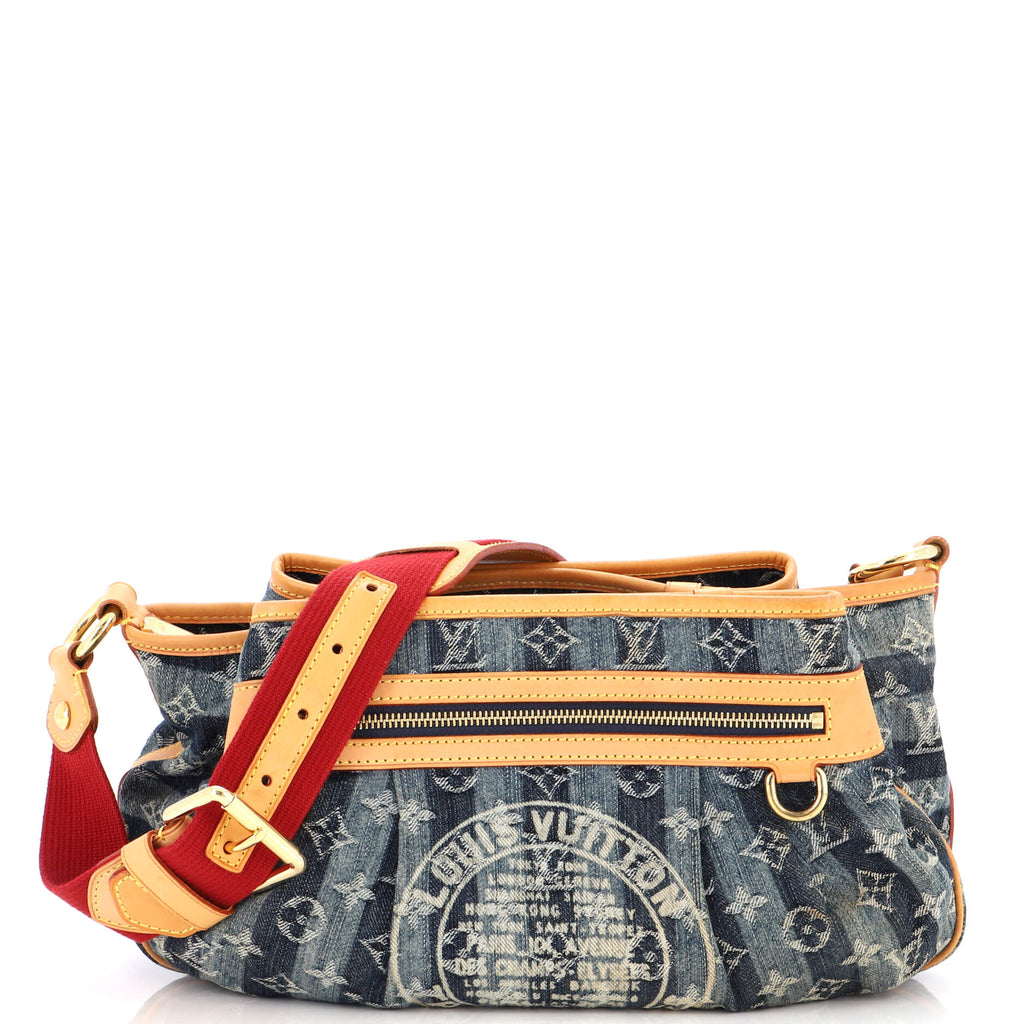 Louis Vuitton Porte Epaule Raye Handbag Striped Monogram
