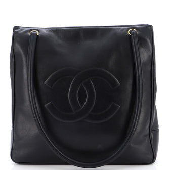 Gucci Black Lambskin Leather Shoulder Tote Bag