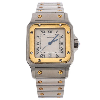 Cartier Santos de Cartier Galbee Quartz Watch Stainless Steel and Yellow Gold 29