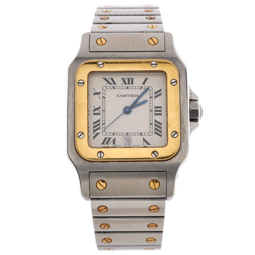 Cartier Santos de Cartier Galbee Quartz Watch Stainless Steel and Yellow Gold 29