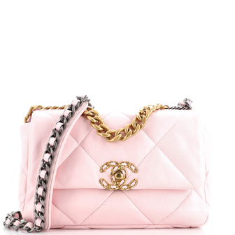 pink chanel 19 flap