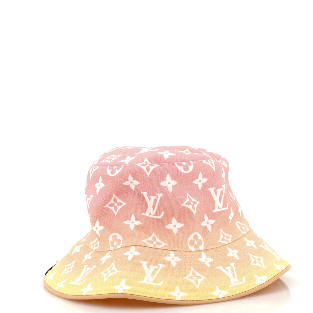 LOUIS VUITTON Hat Cap Pink Monogram Canvas Summer Hat Size Medium