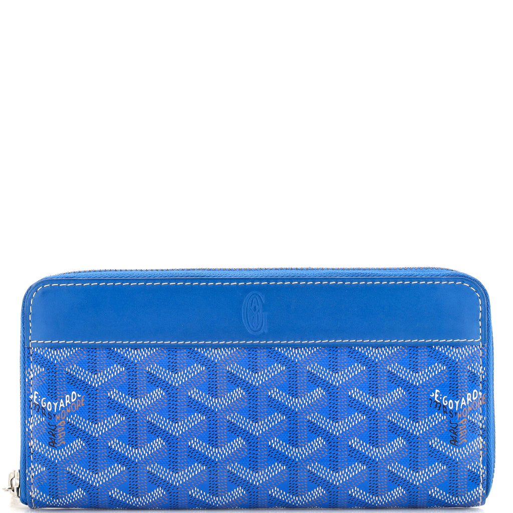 Goyard, Bags, Goyard Blue Matignon Zippy Wallet