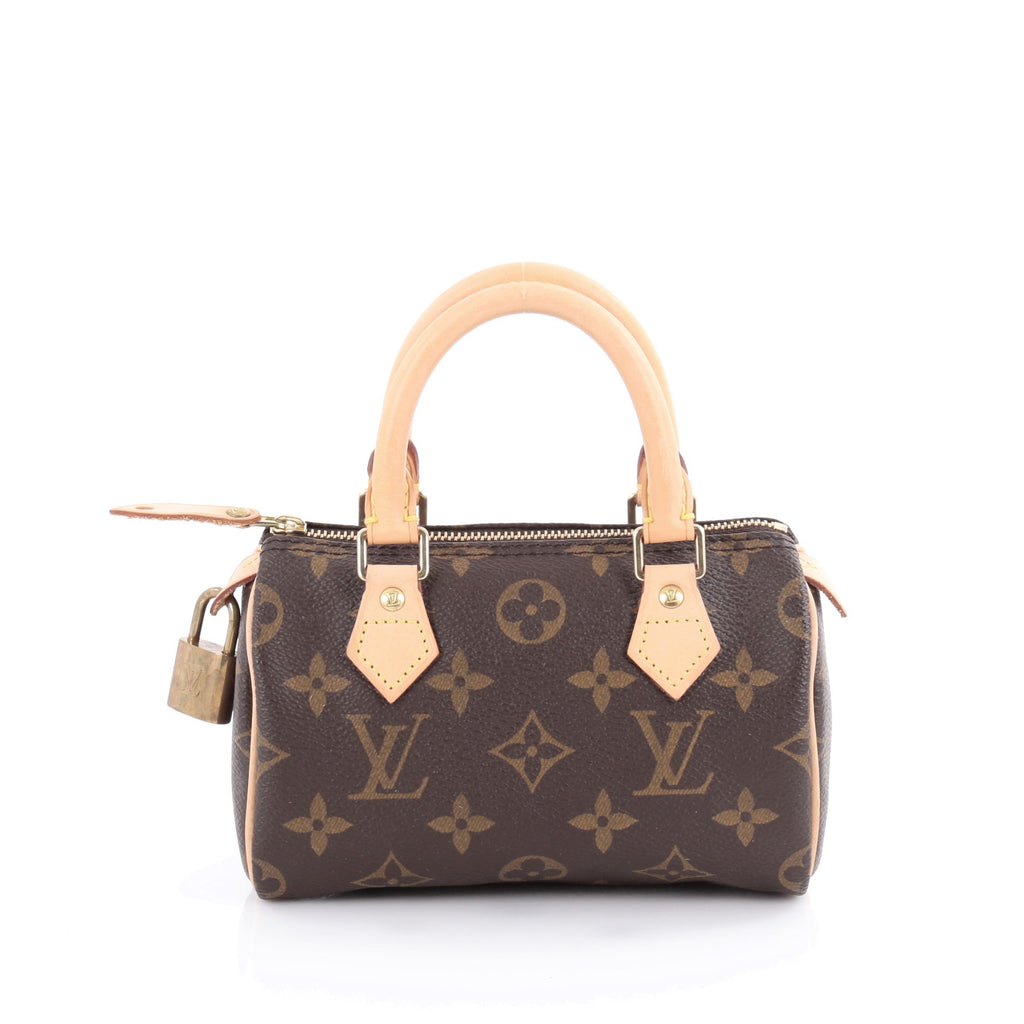Louis Vuitton Nano Speedy / Mini Hl Cloth Crossbody Bag In Brown