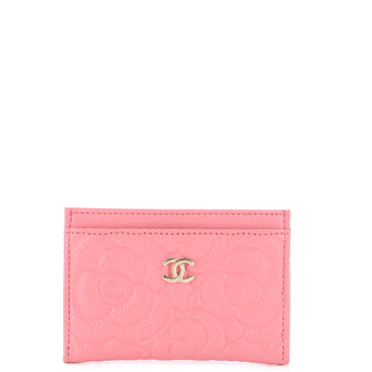 Chanel Classic Card Holder Camellia Caviar
