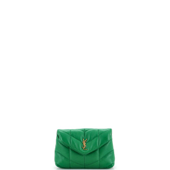 Saint Laurent LouLou Puffer Clutch Leather Small