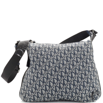 Christian Dior Vintage Trotter Messenger Bag Diorissimo Canvas Large