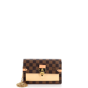 Louis Vuitton Vavin Chain Wallet NM Damier with Leather