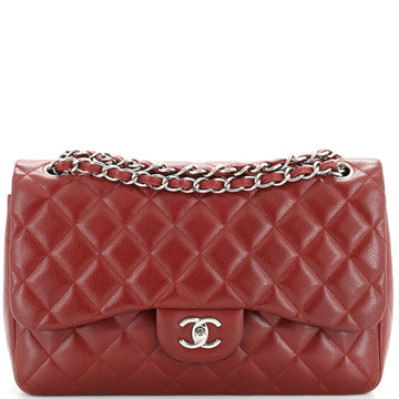 Chanel Classic Double Flap Bag Quilted Caviar Jumbo