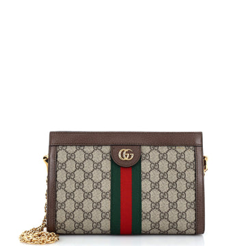 Gucci Ophidia Chain Shoulder Bag GG Coated Canvas Small