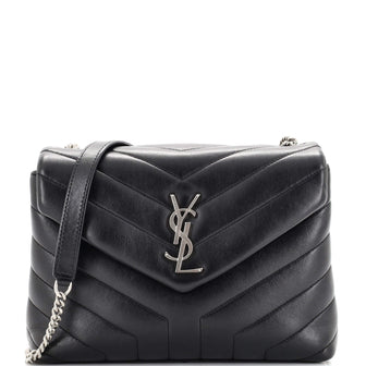 Saint Laurent LouLou Shoulder Bag Matelasse Chevron Leather Small