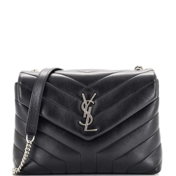 Saint Laurent LouLou Shoulder Bag Matelasse Chevron Leather Small