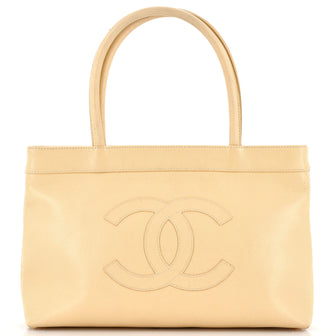 Chanel Vintage CC Open Tote Caviar East West