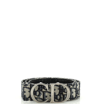 Christian Dior CD Buckle Belt Oblique Canvas Medium