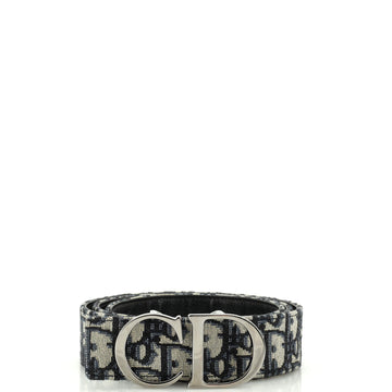 Christian Dior CD Buckle Belt Oblique Canvas Medium