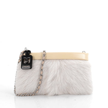Chanel No.5 Charm Clutch Fur Small Neutral