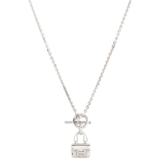 Hermes Amulettes Constance Pendant NM Necklace Sterling Silver