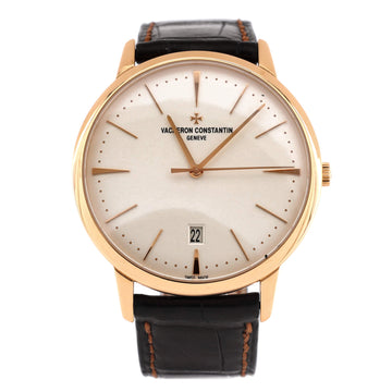Vacheron Constantin Patrimony Manual Watch Rose Gold and Alligator 40