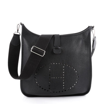 Hermes Evelyne Crossbody Gen III Togo PM Black 2102502