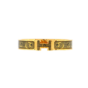 Hermes Clic H Bracelet Printed Enamel Narrow