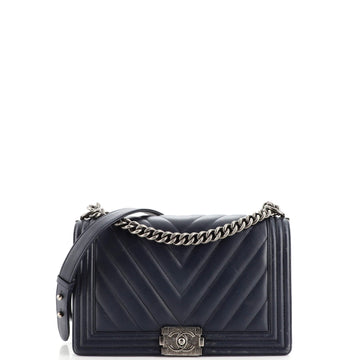 Chanel Boy Flap Bag Chevron Calfskin New Medium