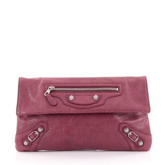 Balenciaga Envelope Clutch Giant Studs Leather Pink 2103201