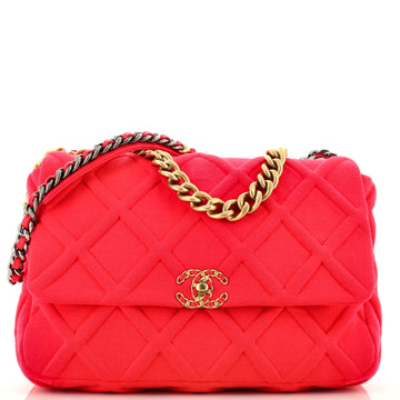 Chanel 19 Flap Bag Quilted Jersey Maxi