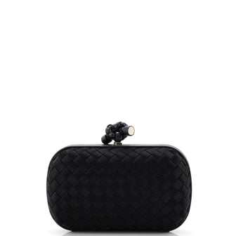 Bottega Veneta Box Knot Clutch Intrecciato Satin Small