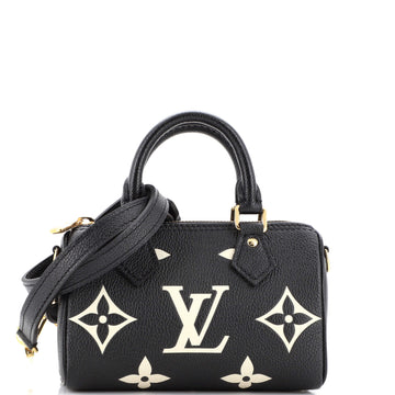 Louis Vuitton Speedy Bandouliere NM Bag Bicolor Monogram Empreinte Giant Nano