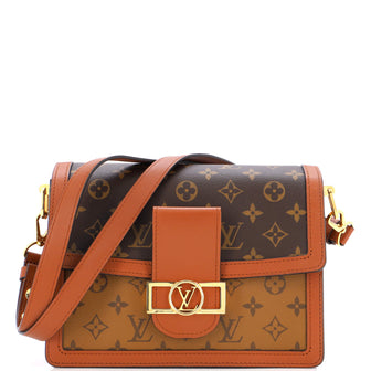 Louis Vuitton Dauphine Shoulder Bag Reverse Monogram Canvas MM