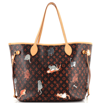 Louis Vuitton Neverfull NM Tote Limited Edition Grace Coddington Catogram Canvas MM