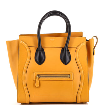 Celine Bicolor Luggage Bag Leather Mini