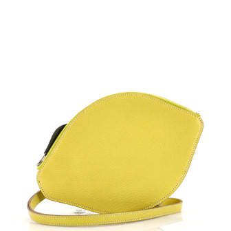 Hermes Citron Clutch Chevre Mysore Small