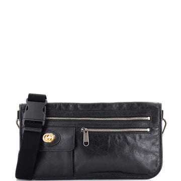 Gucci Morpheus Messenger Crossbody Bag Glazed Leather