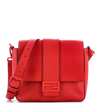 Fendi Baguette Square Crossbody Bag Leather Small