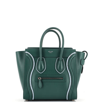 Celine Luggage Bag Leather with Felt Micro