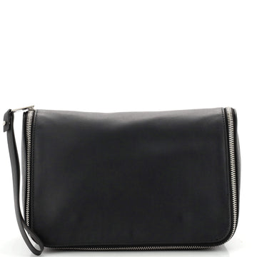 Bottega Veneta Triangle Zip Around Toiletry Case Leather