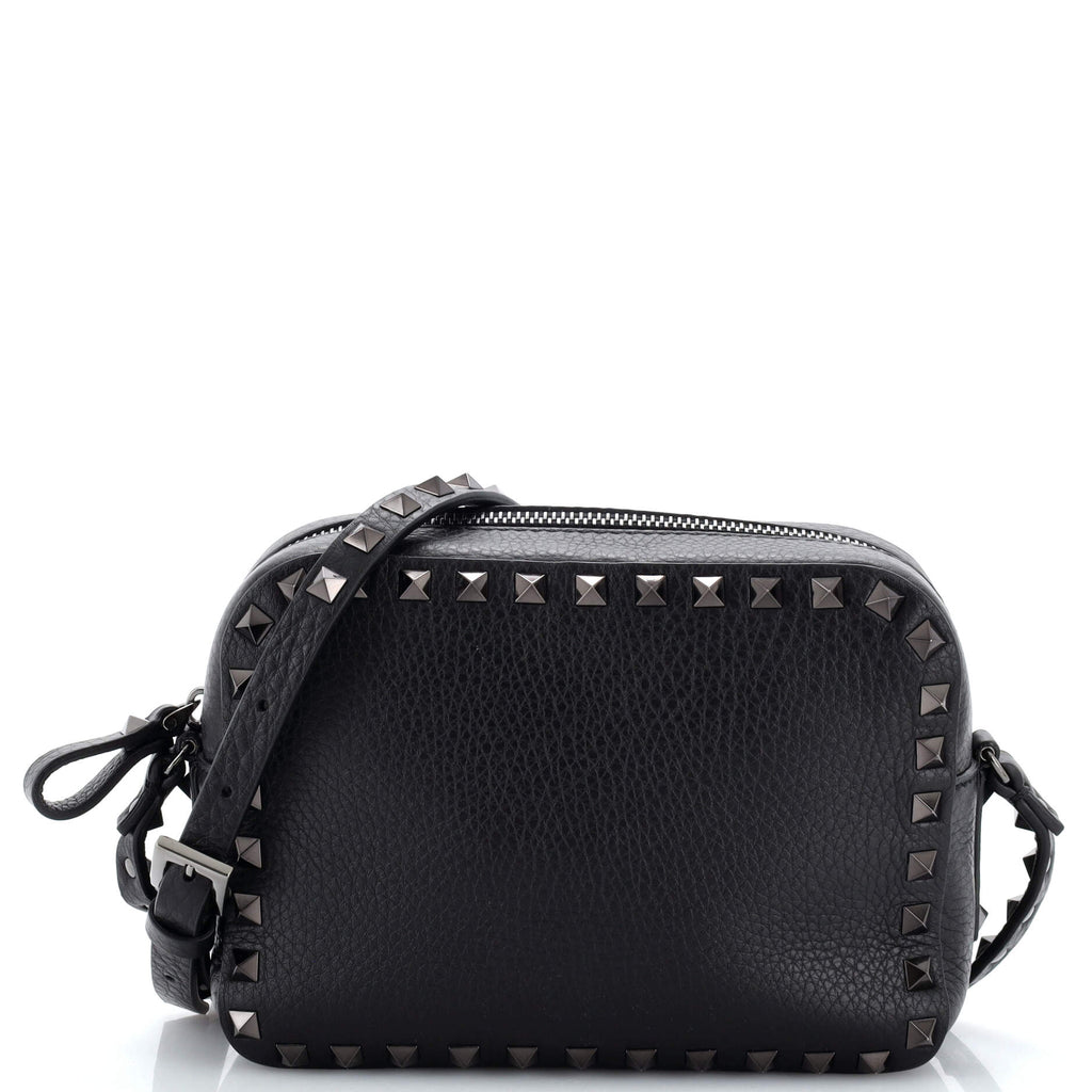 Valentino Garavani Rockstud Camera Crossbody Bag Leather Black 2103711