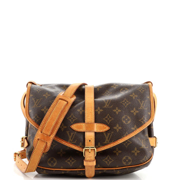Louis Vuitton Saumur Handbag Monogram Canvas 35