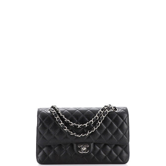 Chanel Classic Double Flap Bag Quilted Caviar Medium