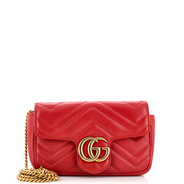 Gucci GG Marmont Flap Bag Matelasse Leather Super Mini