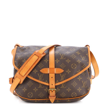 Louis Vuitton Saumur Handbag Monogram Canvas 30