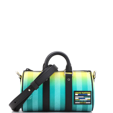 Louis Vuitton Keepall Bandouliere Bag Limited Edition Gradient Damier Stripes XS