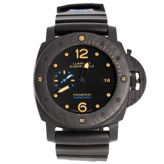 Panerai Luminor Submersible Carbotech 3 Days Automatic Watch Carbon and Titanium with Rubber 47