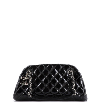 Chanel Just Mademoiselle Bag Quilted Patent Small
