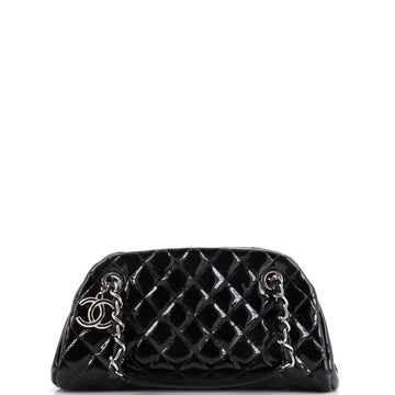 Chanel Just Mademoiselle Bag Quilted Patent Small